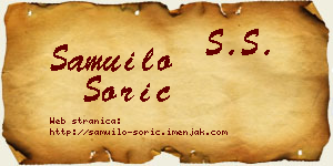 Samuilo Šorić vizit kartica